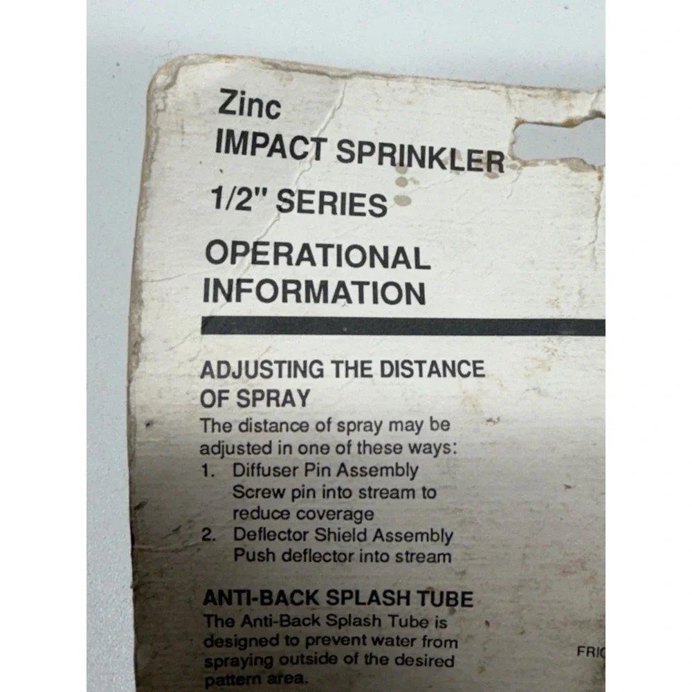 SunMate Zinc Impact Sprinkler - New Old Stock - Made in USA - 85' Diameter 58001